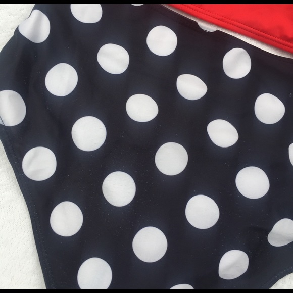Minnie Mouse Inspired High Waisted Bikini - Picture 2 of 3